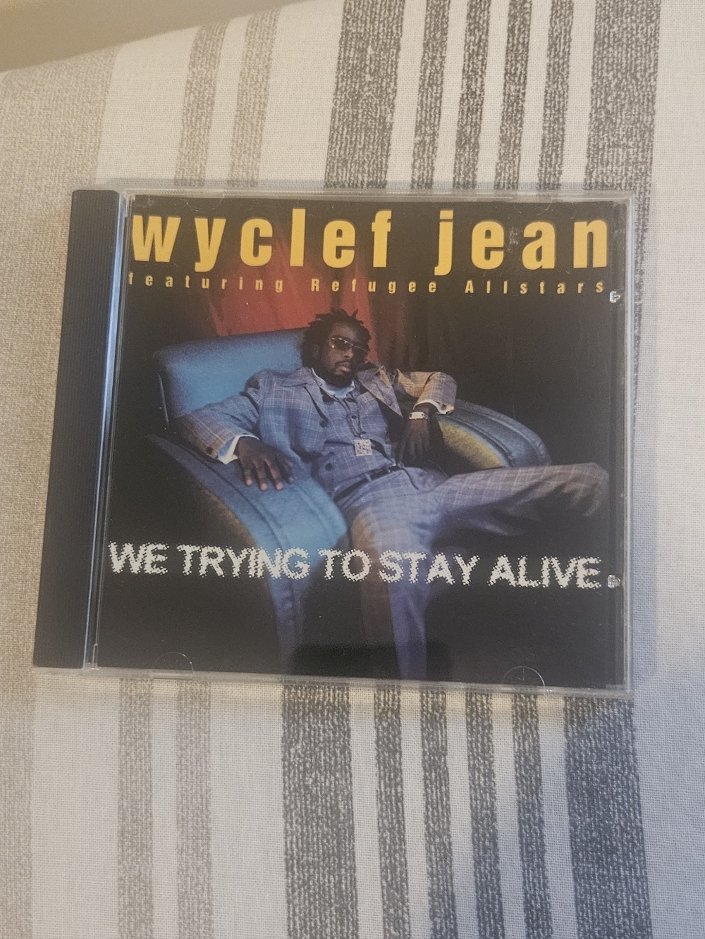 Wyclef Jean Men’s Blue Jeans - We Trying To Stay Alive Artwork Cd Single